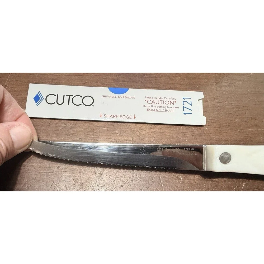 CUTCO 1721 KD Trimmer Knife Sharp Pearl White Handle 5